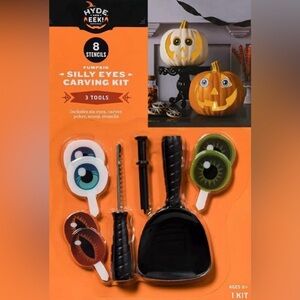 Hyde & EEK! 8 Stencils Pumpkin Silly Eyes Carving Kit